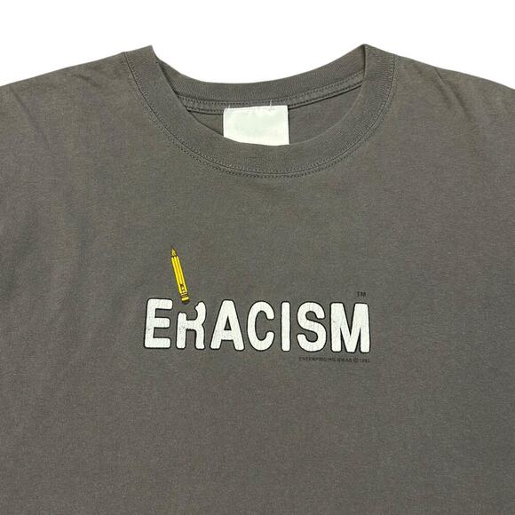 Eracism Vintage 1993 Anti Racism Graphic T-shirt - Picture 1 of 4